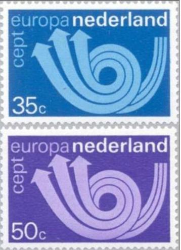 Nederland 1973 - nvph 1030-1031 - Europa – Posthoorn  beschikbaar voor biedingen