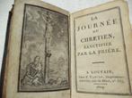 1809 Christelijk boek La Journée du Chrétien Leuven, leder, Ophalen of Verzenden