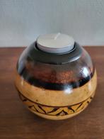 Handmade by Worx of Africa Kaarsenhouder in natuurlijk kleur, Bruin, Ophalen of Verzenden, Zo goed als nieuw, Hout