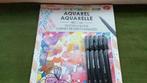 Aquarel Doodle boek met fineliners. Nieuw!, Hobby en Vrije tijd, Tekenen, Ophalen of Verzenden, Nieuw, Papier, Schets- of Tekenboek