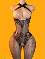 Sexy zwarte bodysuit met open kruis, Kleding | Dames, Generic, Ophalen of Verzenden, Zwart, Body of Korset