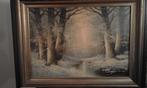 Schilderij: Zonneschijn in het bos van W. Kloos, Ophalen of Verzenden