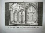 014 / Amsterdam de Nieuwe kerk Kopergravure 18e Eeuw, Antiek en Kunst, Kunst | Etsen en Gravures, Ophalen of Verzenden