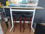 Bartafel en barkrukken, Huis en Inrichting, Ophalen, Zo goed als nieuw, Inclusief barstoelen