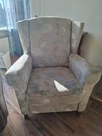 Twee klassieke oorfauteuils met bloemmotief, Ophalen, Gebruikt, Klassiek, 75 tot 100 cm