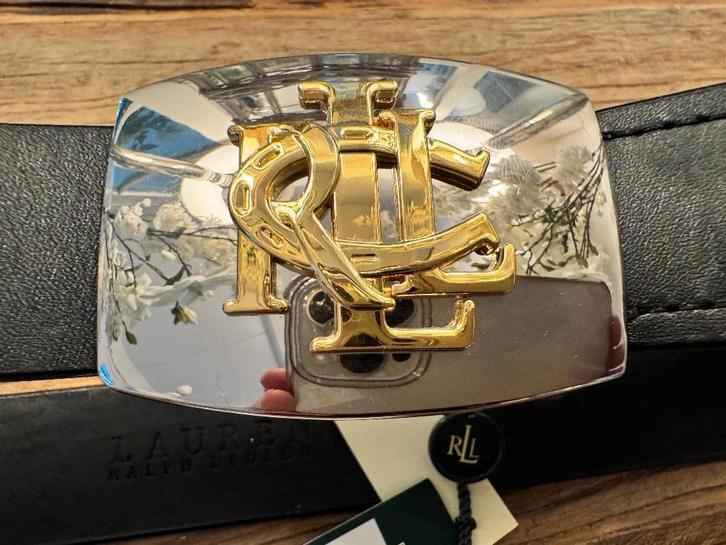 Nieuwe Zwarte dames riem Gold Logo RL, 36-38/S/80cm, Kleding | Dames, Riemen en Ceinturen, Nieuw, Tailleriem, 80 tot 90 cm, 3 tot 5 cm