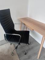 Leren bureaustoel Eames replica, Zwart, Ophalen of Verzenden, Zo goed als nieuw, Bureaustoel