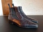 Santoni Chelsea Boots 8 (42/43) blau leer enkellaarsjes, Ophalen of Verzenden, Zo goed als nieuw, Zwart