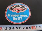 sticker Groot spel MARTINI ik speel mee En U ?, Ophalen, Zo goed als nieuw, Sticker