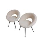 2 x vintage space age design stoel (setprijs), Huis en Inrichting, Stoelen, Ophalen, Gebruikt, Twee, Wit