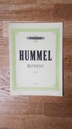 Hummel Rondo opus  11. Piano solo, Muziek en Instrumenten, Klassiek, Ophalen of Verzenden, Zo goed als nieuw, Artiest of Componist