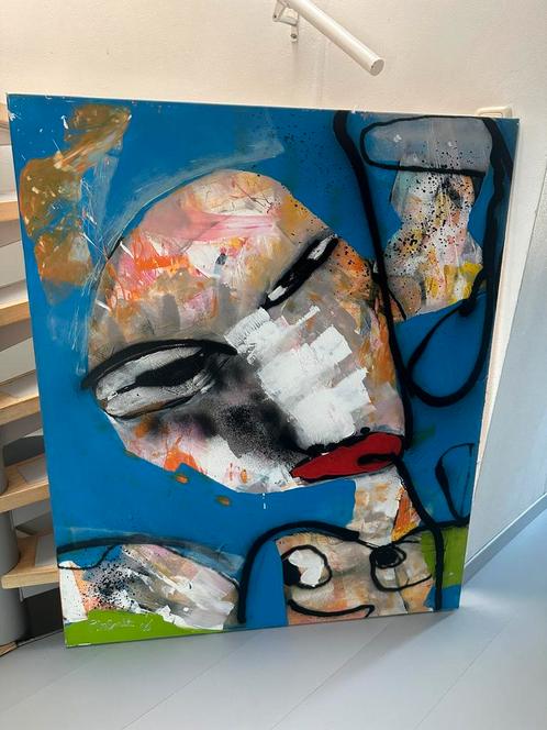 ‘Wat een gezicht’ van Pim Smit (2006), Antiek en Kunst, Kunst | Schilderijen | Abstract, Ophalen of Verzenden
