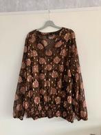 Blouse met gouden accenten, Kleding | Dames, Ophalen of Verzenden, Zo goed als nieuw, Maat 38/40 (M), Bruin