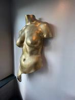 Gouden Torso Sculptuur Vrouw - Belgische Kunstenaar, Ophalen of Verzenden