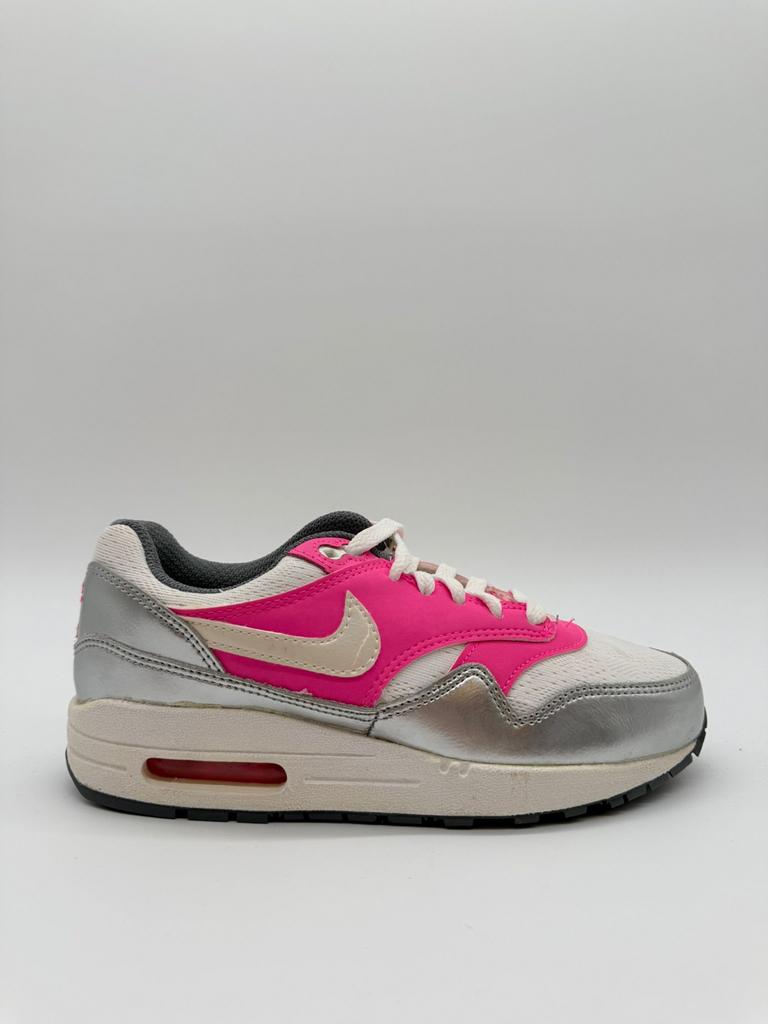 Nike Air Max 1 White Pink Pow - Maat 36,5 - Conditie 9/10, ., Wit, Ophalen of Verzenden, .
