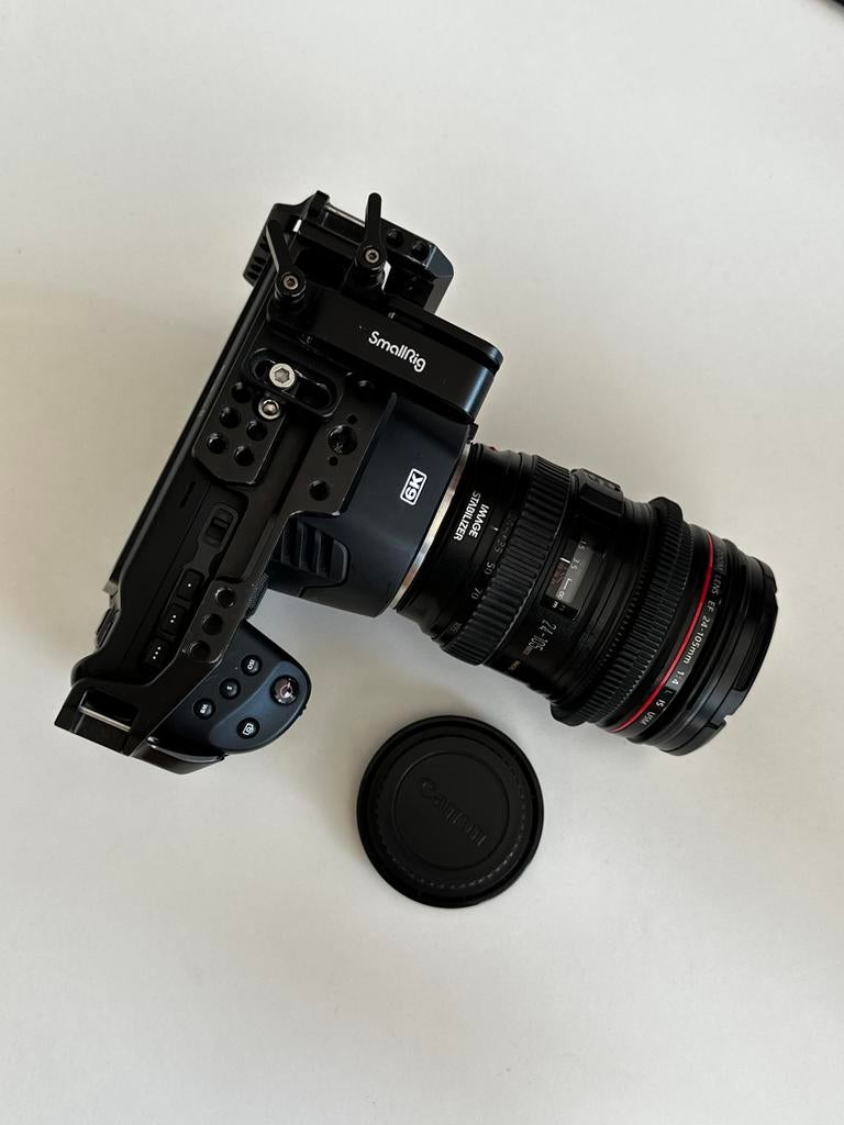 Blackmagic 6K + 24-105mm Canon EF lens f/4, Ophalen of Verzenden, Zo goed als nieuw, Spiegelreflex, Canon
