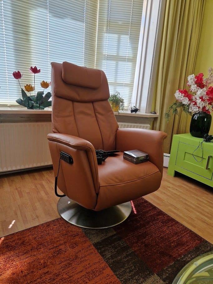 Prominent sta-op fauteuil z.g.a.n., Ophalen of Verzenden, Zo goed als nieuw, 75 tot 100 cm, Modern