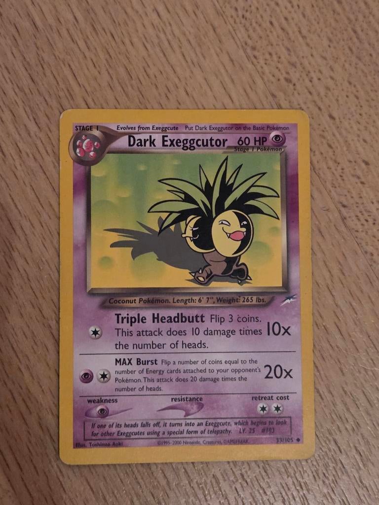 Pokemon kaart Dark Exeggcutor, Ophalen of Verzenden, Zo goed als nieuw