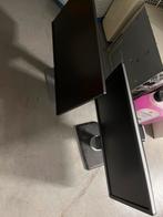 2 Dell schermen - Gebruikt, goede staat, incl. kabels, Computers en Software, Monitoren, Ophalen, Gebruikt, IPS, Full HD