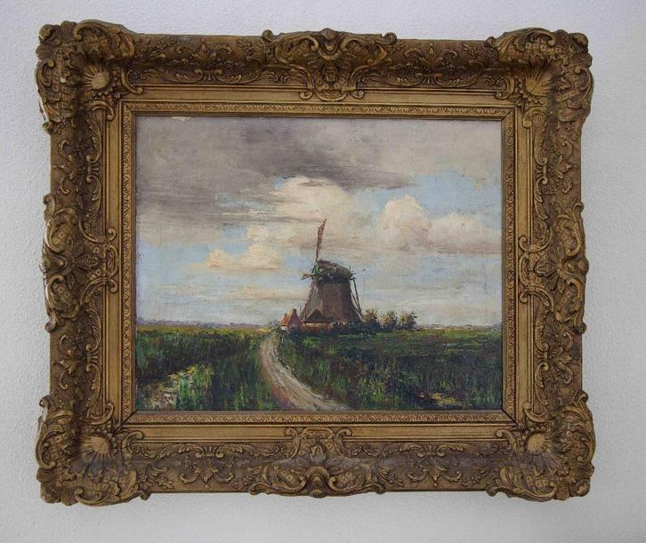 antiek schilderij ca. 1900, Antiek en Kunst, Kunst | Schilderijen | Klassiek, Ophalen