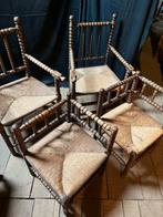 Set van 4 Bobbin houten stoelen met biezen zitting, Ophalen