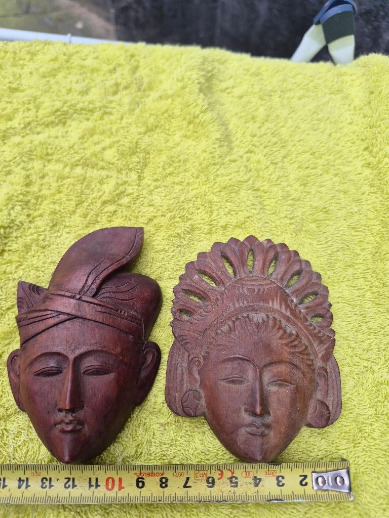 Balinees houten houtsnijwerk, masker, godheid, mythologisch, Ophalen, Houtsnijwerk, Minder dan 20 cm, Art deco