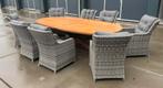 Diningset voor de grote gezinnen, Teak ovale tafel 8 zits, Ophalen of Verzenden, Zo goed als nieuw, Teakhout