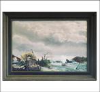 schilderij  1 Februari 1953: Watersnood de dijk breekt door., Antiek en Kunst, Ophalen of Verzenden