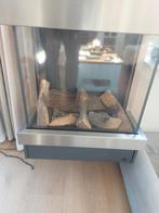 Gashaard met rookkanaal e.d. + afstandsbediening, Ophalen, Gebruikt, Hangende haard, Gashaard