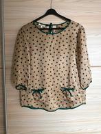 Prachtige 100% zijden Paule Ka top, Verzenden, Zo goed als nieuw, Maat 36 (S), Beige