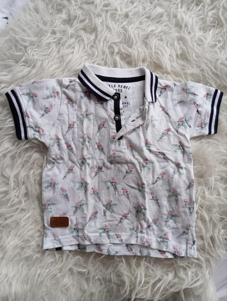 Polo shirt met papegaai print | maat 74, Kinderen en Baby's, Babykleding | Maat 74, Ophalen of Verzenden, Primark, Jongetje, Shirtje of Longsleeve