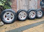4 SET Wolfrace Pontiac Rally 5x4,75 TBIRD Mercedes Kroonkurk, Auto-onderdelen, Ophalen, 14 inch, Gebruikt, Banden en Velgen