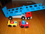 Fisher Price Little People auto-transporter + 2 auto's extra, Ophalen, Zo goed als nieuw, Auto of Voertuig