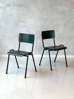 Retro eettafelstoelen nieuw kantinestoelen groen prijs p/st, Jaren 60, Overige kleuren, NL, Ophalen of Verzenden