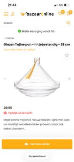 Glazen tajin nieuw hm zara h&m, Ophalen of Verzenden, Nieuw, Glas, Pot, Bus of Blik