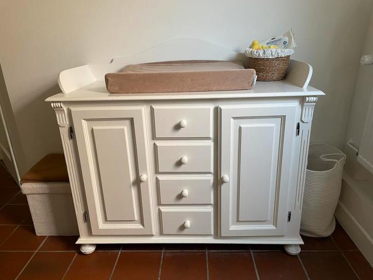 Romantische brocante/vintage commode, Huis en Inrichting, Kasten | Dressoirs, Gebruikt, 100 tot 150 cm, 50 tot 75 cm, Met lade(s)