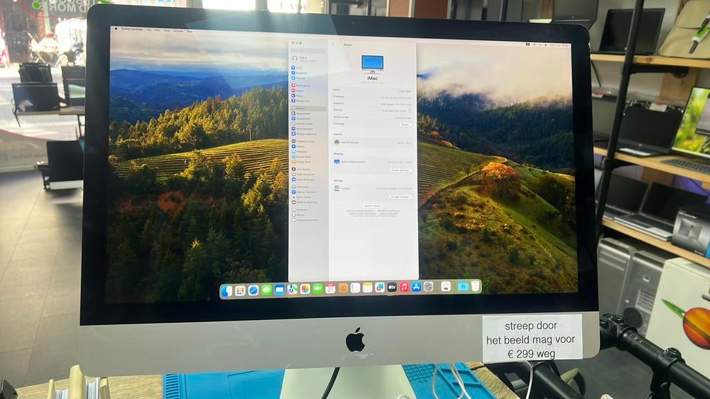 imac 2020 27 inch met streep op het scherm, Computers en Software, Apple Desktops, Macbook Pro, Info@notebookandmore.nl, SSD, IMac