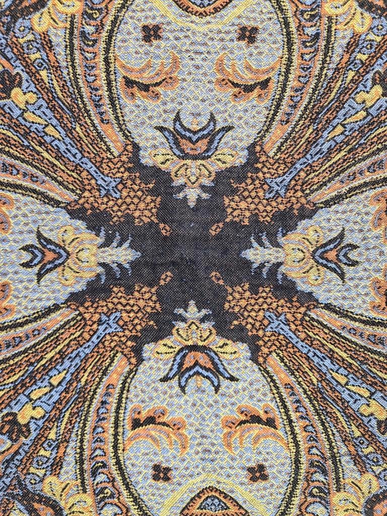 Vintage Paisley Wollen tafelkleed Worteldoek retro 84x85cm, Crème, Gebruikt, 50 tot 100 cm, HYPE POP-UP