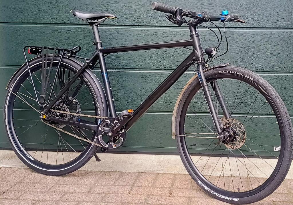Cube hyde herenfiets, Versnellingen, Zo goed als nieuw, Schijfrem, 53 tot 57 cm