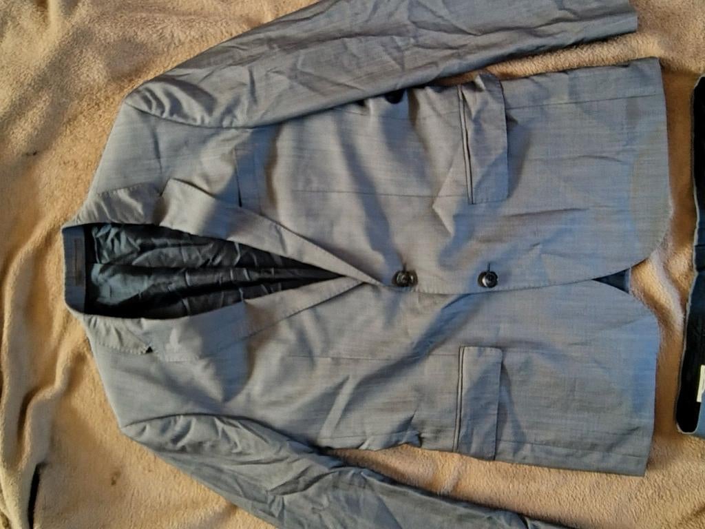 Hugo Boss pak - Grijs, maat L, Ophalen, Maat 52/54 (L), Zo goed als nieuw, Hugo Boss