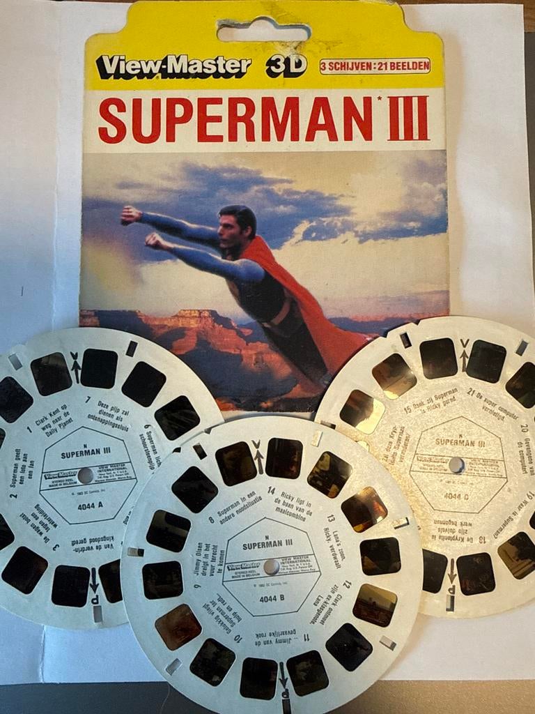 View-Master 3D Superman III met 3 schijven, Ophalen of Verzenden, Gebruikt, Film, Overige typen