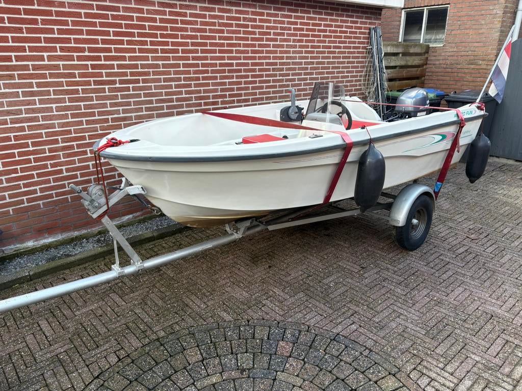 Terhi Micro Fun console bootje met 9.9 pk Yamaha motor, Watersport en Boten, Ophalen, Gebruikt, Minder dan 70 pk, 3 tot 6 meter