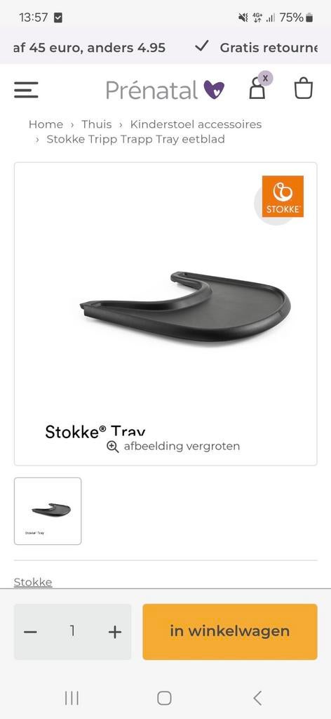 Stokke Tripp Trap Babyset + Tafelblad, Ophalen, Gebruikt