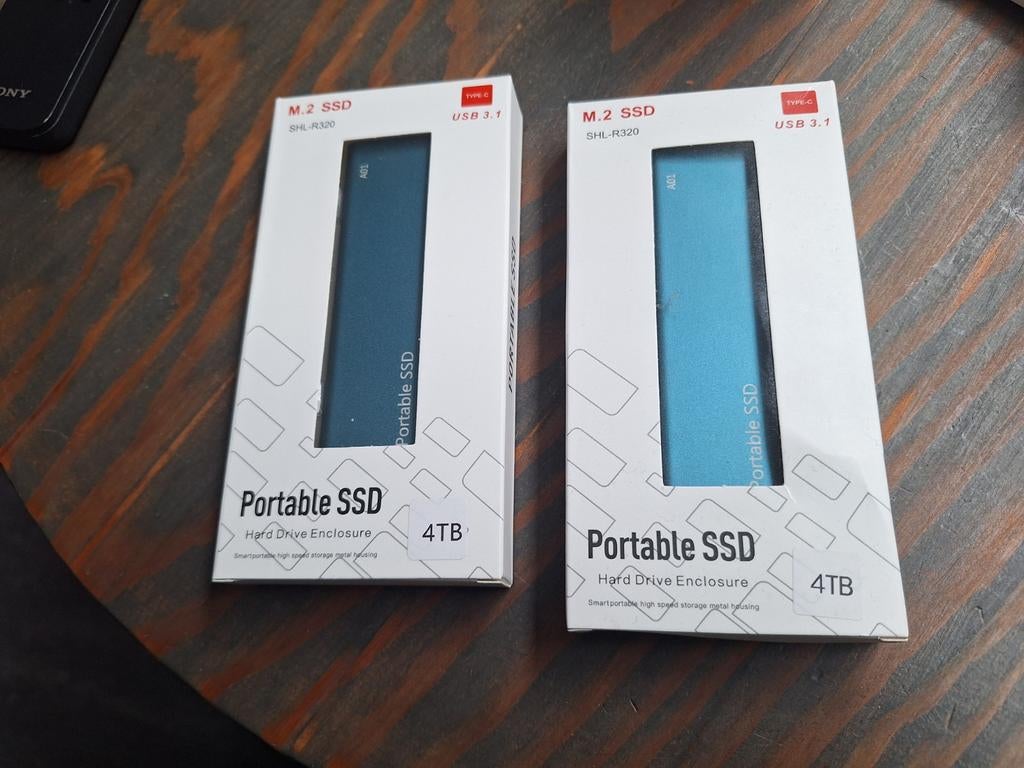 SSD Externe Harde Schijf 4TB (2 stuks), Computers en Software, Harde schijven, Ophalen of Verzenden, Nieuw, Laptop, USB