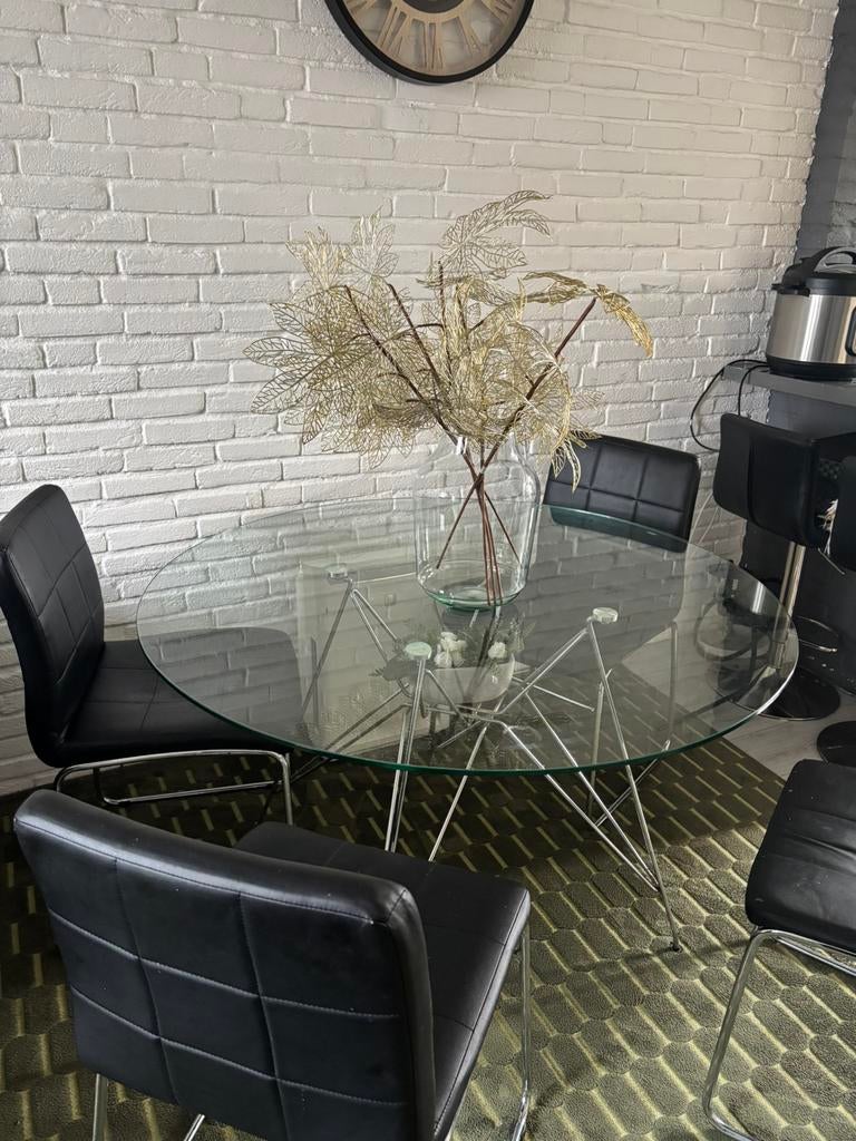 Salontafel, eetkamertafel, eetkamerstoelen, TV kast (Gratis), Huis en Inrichting, Woonaccessoires | Overige, Ophalen, Gebruikt