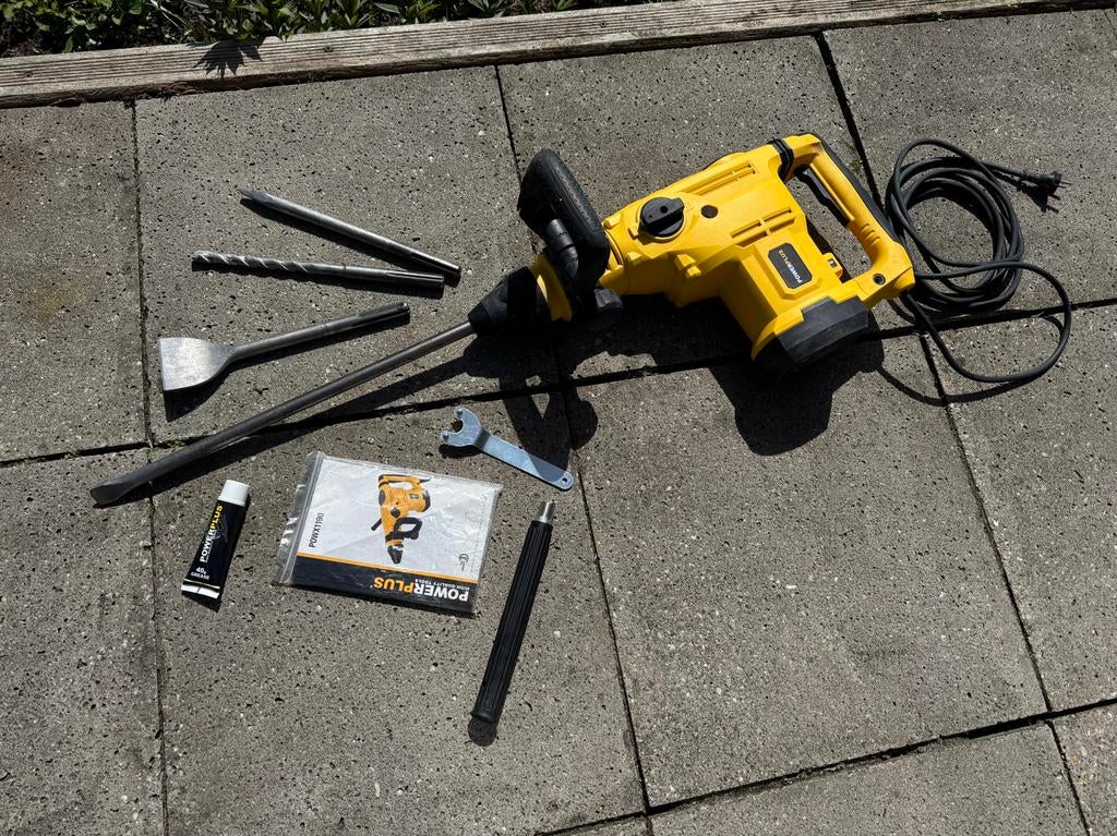 Powerplus POWX1190 Breekhamer - Boorhamer van 1600 w., Ophalen, 600 watt of meer, Boor- en/of Breekhamer, Zo goed als nieuw