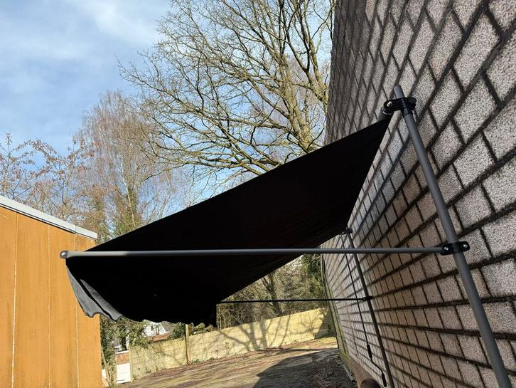 Kesser Zonnenscherm Klemluifel - Zwart 200cm, Tuin en Terras, Zonneschermen, Nieuw, Overige typen, 150 tot 300 cm, Minder dan 250 cm