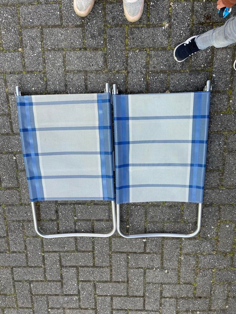 2x Dukdalf voetenbank, Ophalen, Gebruikt, Campingstoel