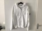 Stone Island hoodie met rits en 2 zakken, Ophalen of Verzenden, Gedragen, Overige maten, Wit