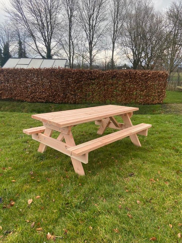 Douglas picknicktafel, Tuin en Terras, Picknicktafels, Nieuw, Rechthoekig, Hout, Ophalen of Verzenden